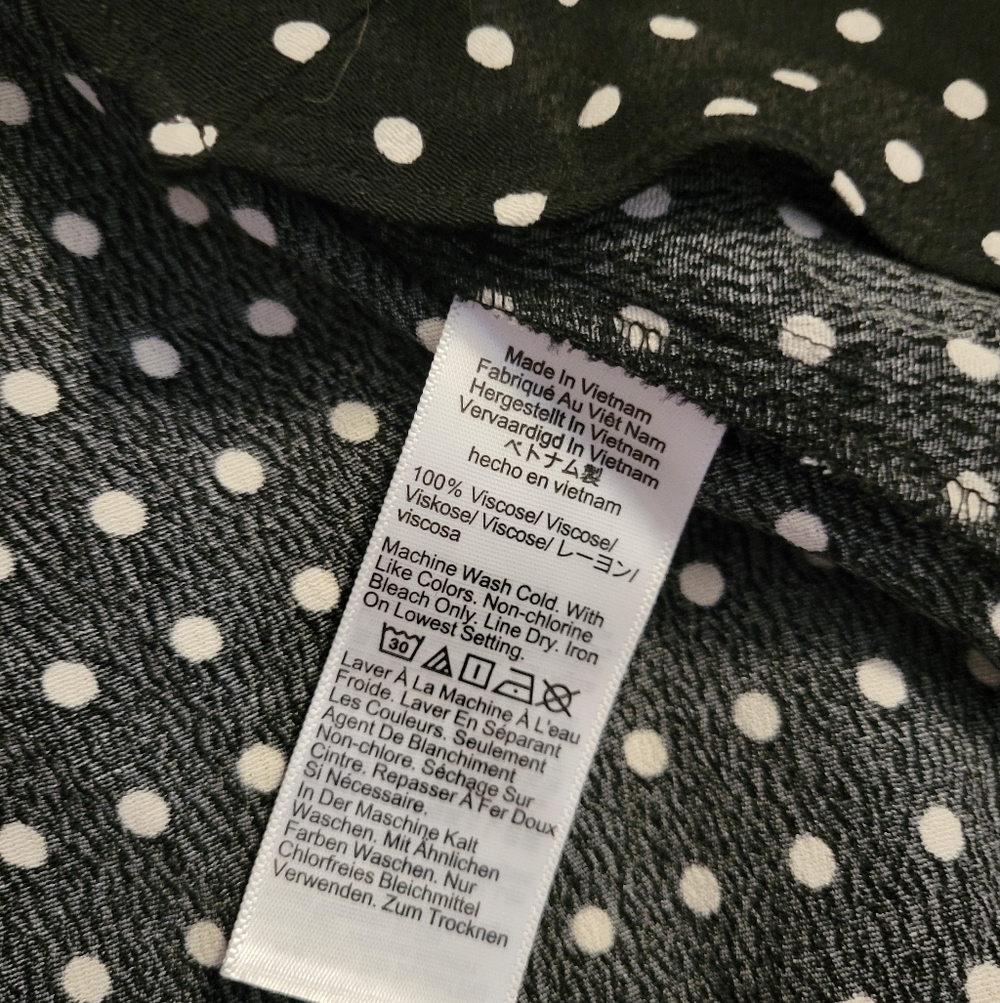 Madewell Asymmetrical aruched Midi Dress - Linear Dots Jet Black - Picture 13 of 13